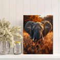 thumbnail image 2 of Qisvanset 12x16 Inch African Elephant Canvas Wall Art, Safari Wildlife Portrait Ready To Hang Home Decor, 2 of 8