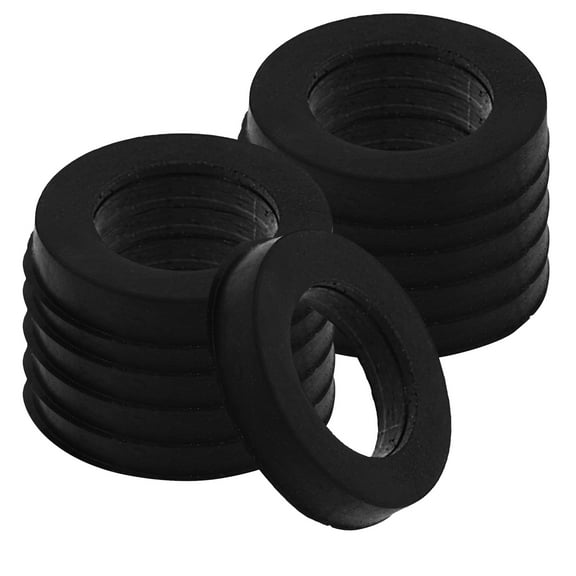 24pcs Water Pipe Gasket Rubber Hose Washer Solid Discs Drain Hose Extension Flat Seal