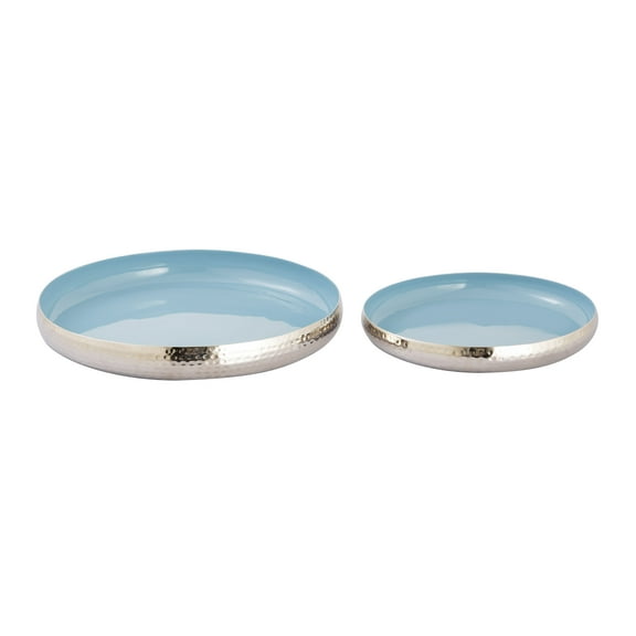 Elk Home Nelson Coastal Aluminum Tray in Light Blue Enamel Finish
