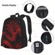 thumbnail image 3 of Disketp Red Dragon On Black Mochila Estampada de Gran Capacidad con Lonchera y Estuche, Set de 3 Piezas para Estudiantes, 3 of 7