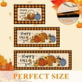 thumbnail image 2 of HEBE Fall Kitchen Rugs Sets of 3 Non Slip Farmhouse Buffalo Plaid Pumpkin Kitchen Rugs and Mats Washable Kitchen Mats for Floor Seasonal Thanksgiving Kitchen Rug Runner Carpet Autumn Rug, 2 of 6