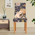 thumbnail image 6 of Fall Orange Pumpkins Thanksgiving Day Dining Chair Covers Set of 4 Stretch Chair Cover Removable Chair Slipcover Washable Dining Chair Seat Cover for Dining Room Kitchen Wedding Party Decor, 6 of 6