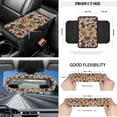 thumbnail image 6 of Jeiento Highland Cow Car Seat Cover Set 12 PCS Front Car Seat Cover Steering Wheel Cover Seat Belt Pads Armrest Cover Trash Bin Sunglass Pocket Rear View Mirror Cover Butterfly Coasters Keychain, 6 of 7