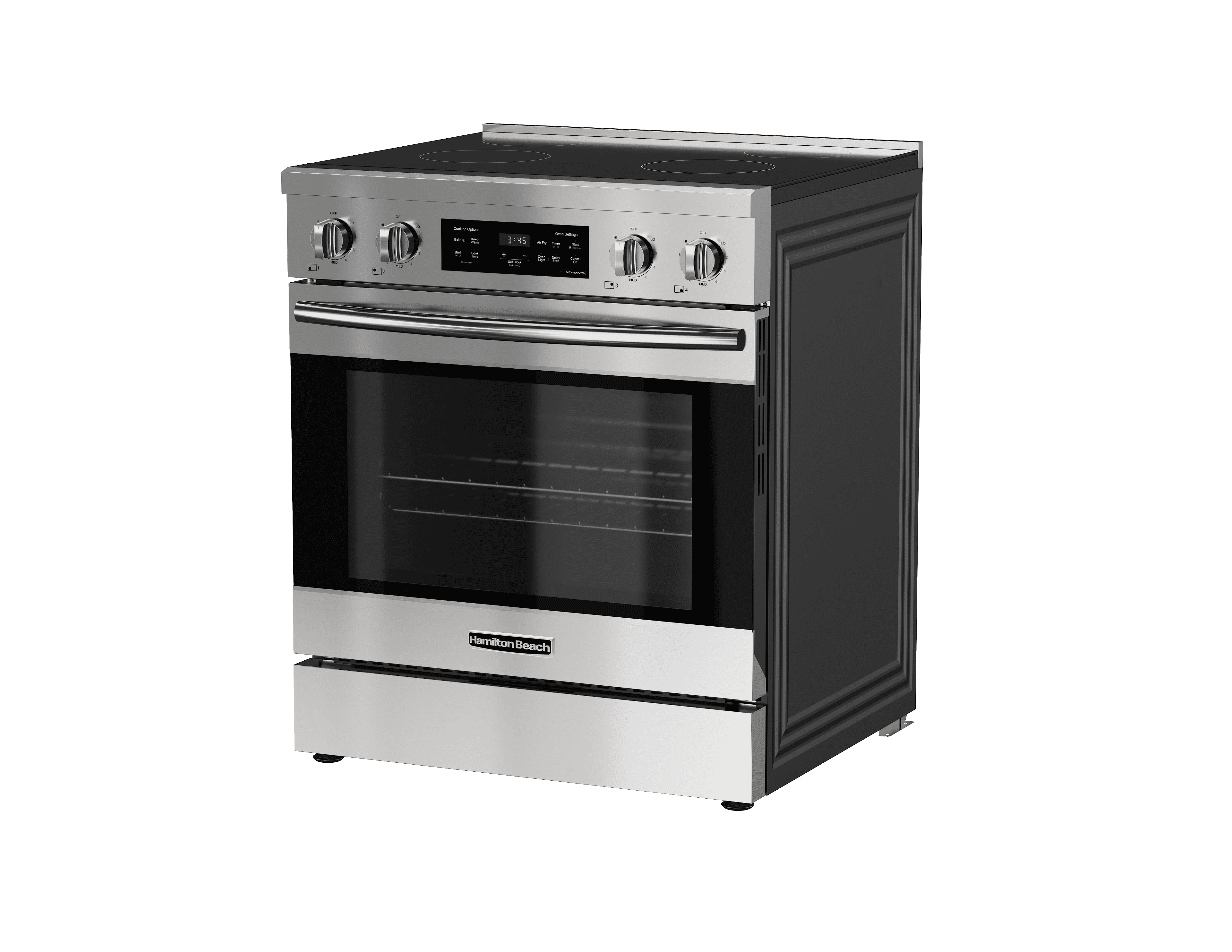 Hamilton Beach 30” Electric Range with 5.0 Cu. ft. Oven, Convection & Air Fry, Stainless Steel