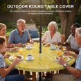 thumbnail image 3 of Round Outdoor Tablecloth with Umbrella Hole and Zipper, Yellow Botanical Tablecloth with Elastic Waterproof, Vintage Floral Plants Branch Patio Table Covers for 45" - 54" Picnic Pool Tables, 3 of 9
