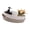 3, variant on Modern Oval Designs Cotton Rope Storage Container With Strong Leather Handles For Household Items