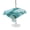 Turquoise, variant on Outdoor Table Cloth with Umbrella Hole and Zipper, Boho Coastal Beach Waterproof Square Tablecloth 54"x54", Vintage Ocean Wave Starfish Washable Table Cover for Outside Party Patio Picnic