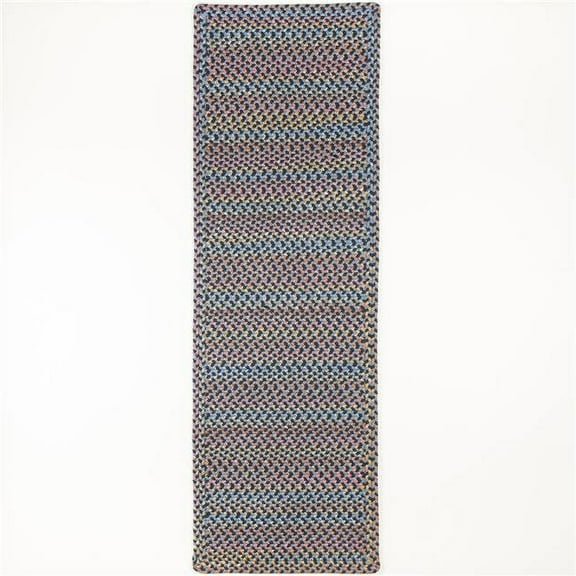 Rhody Rug WO11R024X072B 2 x 6 ft. Woodstock Rectangle & Runner Rug, Indigo & Multi Color