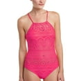 thumbnail image 2 of KENNETH COLE Reaction Womens Crochet One-Piece Swimsuit Pink Medium M Ladies, 2 of 2