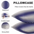 thumbnail image 4 of Navy Blue Striped Outdoor Pillow Covers 20x12 Inch Lumbar Pillow Covers Set of 2 Waterproof Decorative Throw Pillow Cases Farmhouse Beige Stripes Vintage Rustic Cushion Covers for Patio Garden Couch, 4 of 8