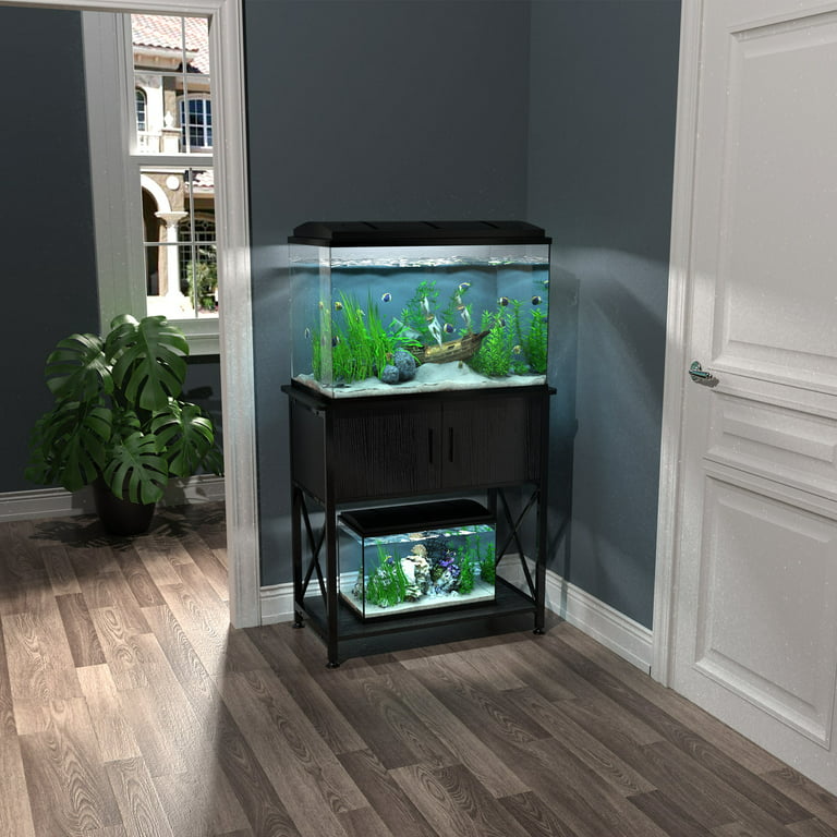 GDLF Fish Tank Stand Metal Aquarium Stand for 20 Gallon Long with  Accessories Storage