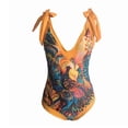 thumbnail image 2 of Traje De Baño Damas 2 piezas de traje de baño de playa para mujer con cordones y vestido para deportes acuáticos (S amarillo) Likrtyny Para Estrenar, 2 of 6