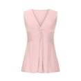 thumbnail image 5 of Ltctricy Women's Tank Tops Casual V Neck Twist Front Sleeveless Babydoll Shirts Peplum Cami Blouses Trendy Summer Outfits, 5 of 7