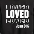 thumbnail image 3 of Instant Message - Loved John 3:16 - Toddler & Youth Crewneck Fleece Sweatshirt, 3 of 6