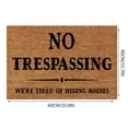 thumbnail image 3 of 16x24 Inch Coir Door Mats Doormats Washable Door Rug Runner Extra Durable Door Mat Dirt Trapping Outdoor Welcome Mats for Entryway Front Door Patio Porch, Indoor Outdoor, NO TRESPASSING, 3 of 5