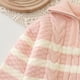 thumbnail image 4 of Cowsor Toddler Neck Ribbed Knit Sweater Baby Boys Girls Fall Winter Cozy Soft Warm Pullover Chunky Striped Sweatshirt, 4 of 6