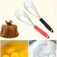 thumbnail image 3 of Fan Shape Whisk Stainless Steel Eggs Beater with Comfortable Silicone Handle, 3 of 16