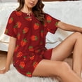 thumbnail image 4 of Fotbe Strawberry Conjunto de Pijama Estampado para Mujer, 2 Piezas, Ropa de Dormir con Camiseta de Manga Corta y Shorts Suaves-XX-Large, 4 of 6