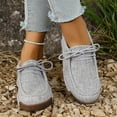 thumbnail image 4 of Wensltd Casual Flat Shoes for Women Lace-UP Comfortable Everyday Wear All Season Women Wide Width Shoes, 4 of 9