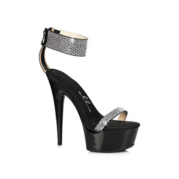 609-ANIKA, 6" Stiletto With Rhinestone Strap Sandal