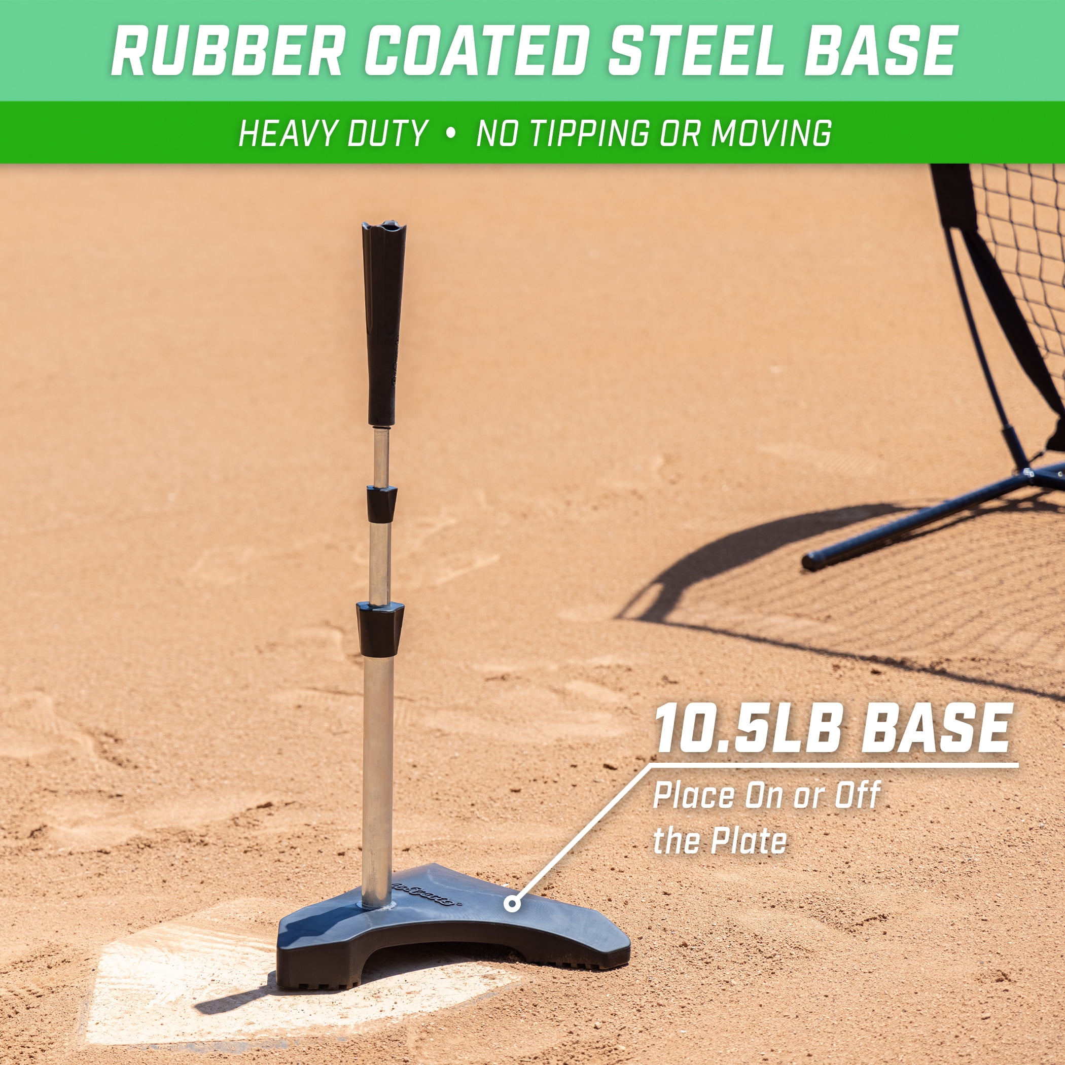 GoSports Baseball & Softball Pro Batting Tee with Heavy Duty Tripod Base Design and Adjustable Height