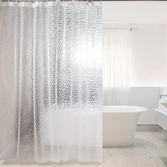 Shower Curtain Liner, 78x70" Waterproof 3D Thickened Clear Shower Curtain Liner for Bathroom Showers
