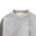 thumbnail image 4 of LvhaoGJOB Little Kids Boys Sweatshirt and Pants Outfit Set, Gray - sherpa fleece cuffs, cream sherpa lining, 4 of 7