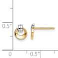 thumbnail image 3 of Madi K 14k and White Rhodium  Circle Doorknocker Post Earrings, 3 of 3