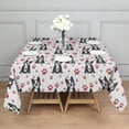 thumbnail image 3 of Boston Terrier Puppy Dog Square Tablecloth,Waterproof Square Table Cover,Wipeable Spillproof Washable Table Cover for Home Kitchen Party Decor 52"x52"(132x132cm), 3 of 6