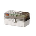 thumbnail image 1 of Langgg Portable Pills Storage Compartments Handle Storage Case Aid Transparent Storage Box With Buckle Case Storage For White large size 32*18*17.5, 1 of 6