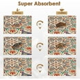 thumbnail image 5 of Coffee Mat for Countertops, Flower Vintage Blue Mandala Turkish Dish Drying Mat 2 Pcs for Kitchen Coffee Bar Accessories, Fit Under Coffee Maker Espresso Machine Dish Rack Hide Stain Rubber 12x19in, 5 of 6