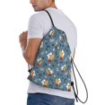 thumbnail image 3 of Kdxio Surf Shark Print Drawstring Backpack Bag,Waterproof Draw String Back Sack, Gym Drawstring Bags Swim Bag For Unisex, 3 of 9