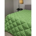thumbnail image 2 of Irish Down Alternative Comforter, Kiss Me I'm Irish Humorous Phrase with Ale Shamrocks Hats Traditional, Microfiber Quilt for All Season, 5 Sizes, Lime Green Green, by Ambesonne, 2 of 3