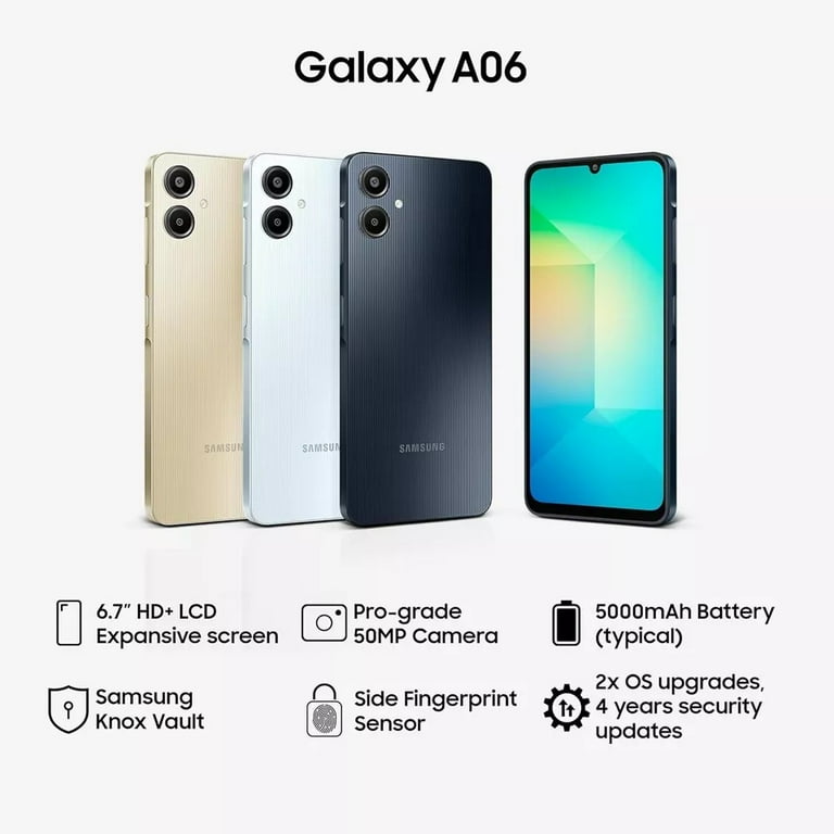 Samsung Galaxy A06 64GB/4GB Dual Sim 4G LTE Unlocked Brand