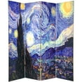 thumbnail image 6 of Oriental Furniture 6 ft. Tall Van Gogh Canvas Room Divider - 4 Panel, 6 of 7