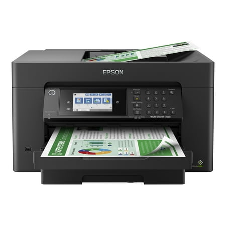 Epson WorkForce Pro WF-7820 Wireless All-in-One Wide-format Printer with Auto 2-sided Print up to 13" x 19", Copy, Scan and Fax, 50-page ADF, 250-sheet Paper Capacity, and 4.3" Color Touchscreen