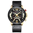 thumbnail image 1 of Curren / Karien new 8329 men's watch business belt watch calendar men's watch six-pin quartz watch gold gram black, 1 of 5