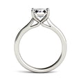 thumbnail image 3 of Charles & Colvard 14K White Gold Moissanite 6.5mm Asscher Solitaire Engagement Ring-Size 6.5 1.30cttw DEW, 3 of 9