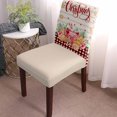thumbnail image 2 of Merry Christmas Stretch Dining Chair Covers, Hot Coco Biscuit Red Check Pine Needles Winter Green Stripe Removable Dining Chair Protector Slipcovers for Kitchen, Party, Restaurant, Set of 4, 2 of 7