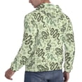 thumbnail image 6 of Kdxio Green Snake Print Mens Casual Hooded Collar Drawstring Hoodies Pullover Sweatshirts Casual Long Sleeve Shirts-Small, 6 of 7