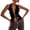 Black, variant on Womens Cropped Halter Tank Tops Trendy PU Front Lace up Deep V Neck Cami Tops Faux Leather Hollow out Backless Summer Shirts Brown M