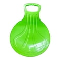 thumbnail image 2 of Almencla Traîneau de Neige Rond en PP pour Sports d'Hiver Accessoires Portables Multifonctions pour Jeux Extérieurs avec Poignée Planche de Ski 20x14.2 Pouces Vert, 2 of 8