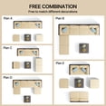 thumbnail image 4 of Outdoor Patio Sectional Conversation Set w/ Coffee Table, Waterproof Cushions, All-Weather PE Wicker, Handwoven Rattan, 7 Pcs Furniture Set for Garden Backyard Balcony Poolside, Easy Assembly, Beige, 4 of 10