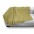 thumbnail image 2 of Leafy Soft Flannel Fleece Throw Blanket, Botanical Pattern of Abstract Design Outline Leaves, Cozy Plush for Indoor and Outdoor Use, 60" x 80", Earth Yellow Ceil Blue, by Ambesonne, 2 of 5