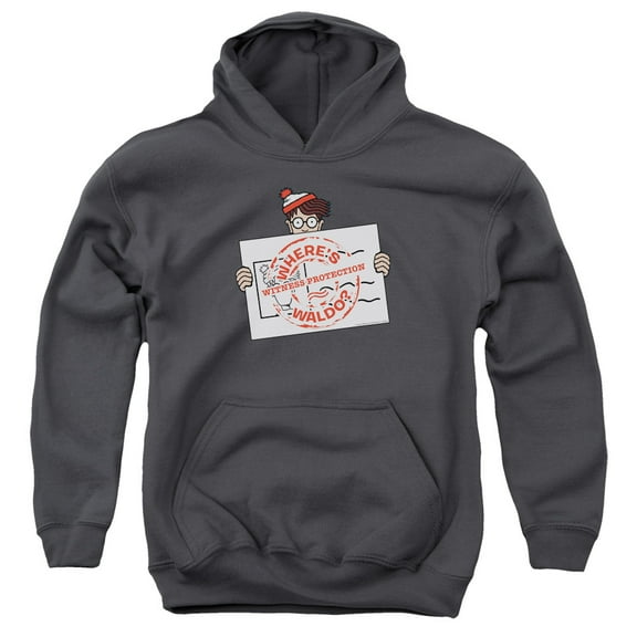 Wheres Waldo - Witness Protection - Youth Hooded Sweatshirt - Large