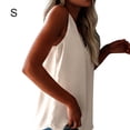 thumbnail image 1 of Camiseta de mujer Encaje Cuello en V Sin mangas Blusa informal Top de verano, Albaricoque, S AweSitey AP001334-06, 1 of 7