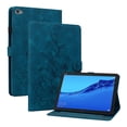 thumbnail image 2 of Case for MediaPad M5 Lite 10 10.1 inch 2018, Embossed Flower PU Leather Flip Wallet Folio Stand Cover, Blue, 2 of 7