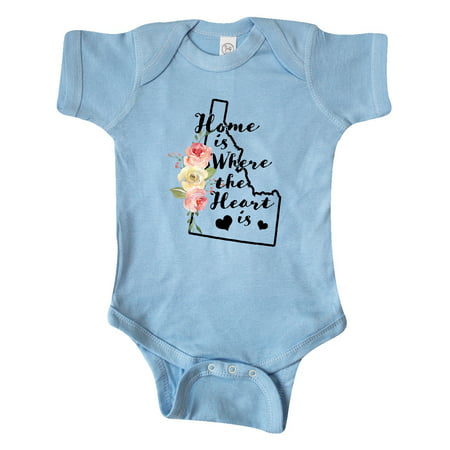 

Inktastic Idaho Home is Where the Heart is with Watercolor Floral Gift Baby Boy or Baby Girl Bodysuit
