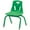 Green, variant on Stacking Chair with Powder-Coated Legs - 10" Ht - Red