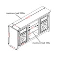 thumbnail image 4 of 60" TV Stand for 65"TVs, Wood Media Console Table, Entertainment Center with 2 Barn Doors,Adjustable Shelves, Farmhouse Under TV Table for Living Room, 4 of 9